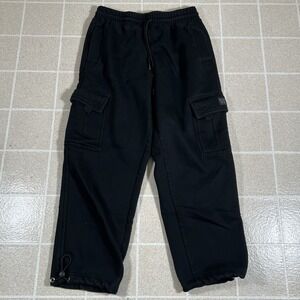 FB County Cargo Sweatpants Medium Black Skater Baggy Streetwear Loose Grunge